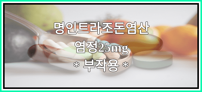 명인트라조돈염산염정25mg의 부작용 설명