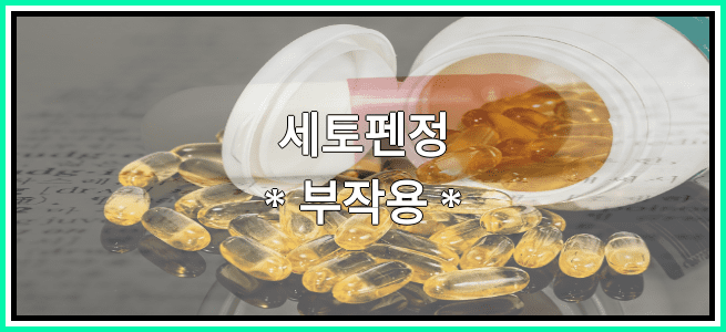 세토펜정의 부작용 설명