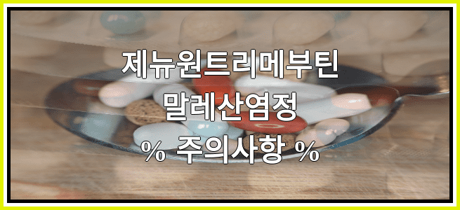 제뉴원트리메부틴말레산염정의 부작용 설명