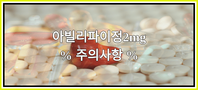 아빌리파이정2mg의 부작용 설명