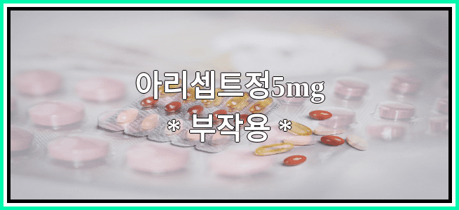 아리셉트정5mg의 부작용 설명