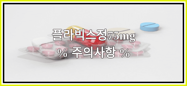 플라빅스정75mg의 부작용 설명