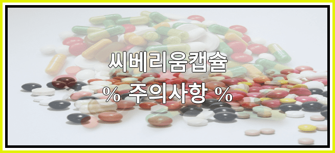 씨베리움캡슐의 부작용 설명