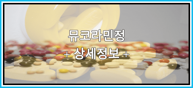 뮤코라민정 복용방법 및 부작용