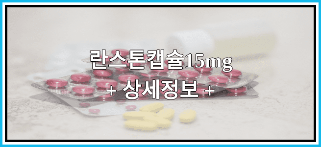 란스톤캡슐15mg 효능효과 복용법 임산부등급 부작용