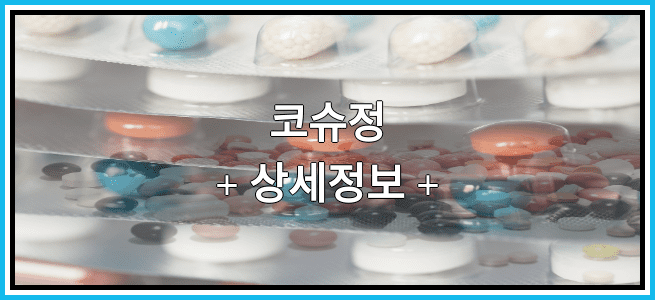 코슈정 복용방법 및 부작용 그리고 임산부 금기 등급