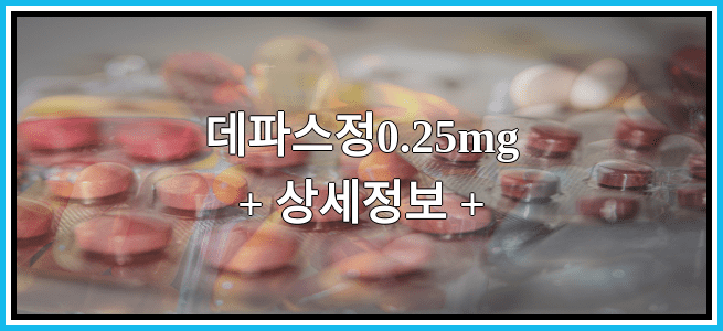 데파스정0.25mg 효능효과 복용법 임산부등급 부작용