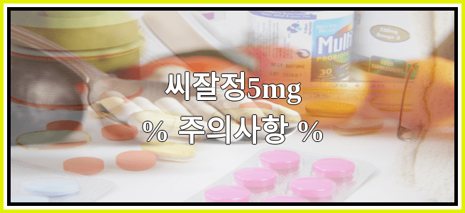 씨잘정5mg의 부작용 설명