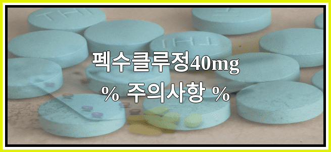 펙수클루정40mg의 부작용 설명