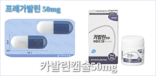 카발린캡슐50mg의 모양