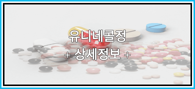 유니네콜정 임산부 금기등급 및 효능 부작용 알아보기