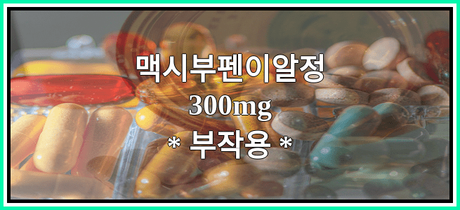 맥시부펜이알정300mg의 부작용 설명