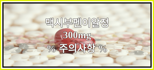 맥시부펜이알정300mg의 부작용 설명