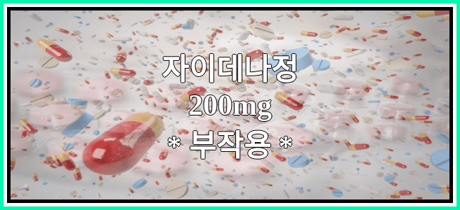 자이데나정200mg의 부작용 설명