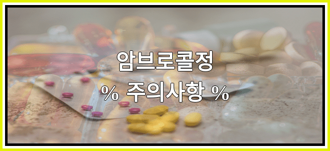 암브로콜정의 부작용 설명