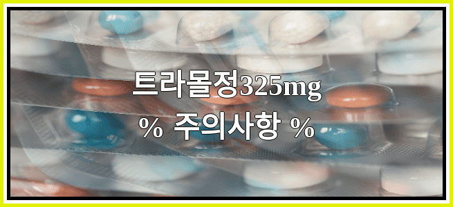 트라몰정325mg의 부작용 설명