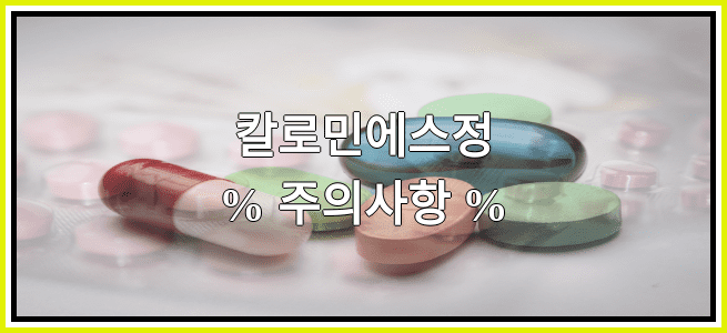 칼로민에스정의 부작용 설명